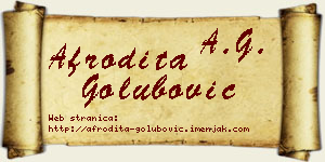 Afrodita Golubović vizit kartica